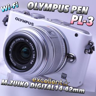 オリンパス(OLYMPUS)の【最終価格】❤綺麗に撮れる❤オリンパスE-PL3❤PEN❤スマホ転送❤Wi-Fi(ミラーレス一眼)