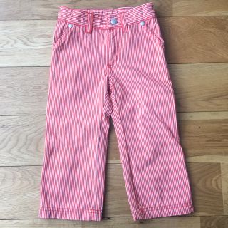 プチバトー(PETIT BATEAU)のプチバトー　パンツ　美品　オレンジストライプ(パンツ/スパッツ)