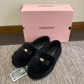 ジェニィ(JENNI)の新品未使用JENNILOVEジェニィ／フォーマル／ファーローファー黒23cm(ローファー)