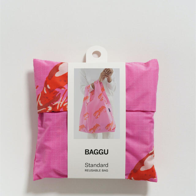 Ron Herman(ロンハーマン)の【BAGGU】ピンク ロブスター スタンダード Pink Lobster バグー レディースのバッグ(エコバッグ)の商品写真