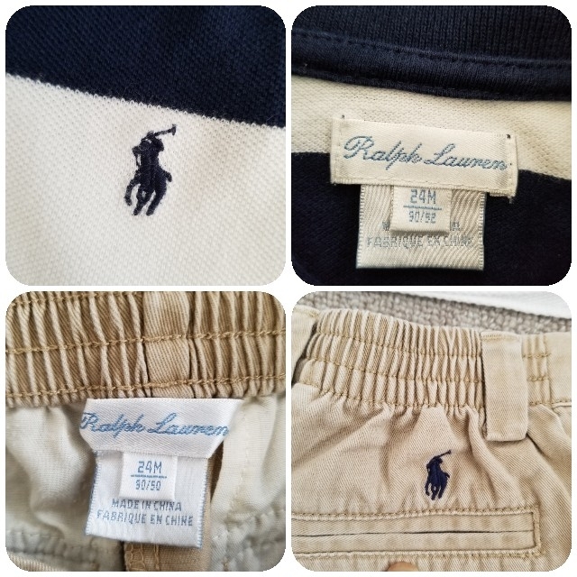 Ralph Lauren(ラルフローレン)のラルフローレンRALPH LAUREN90ラガーポロシャツ&チノショートパンツ キッズ/ベビー/マタニティのキッズ服男の子用(90cm~)(Tシャツ/カットソー)の商品写真