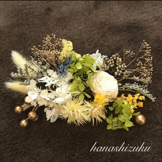 オトナカワイイ　プリザートフラワー　⑥ 髪飾り　袴に合わせて♡結婚式　成人式(ヘッドドレス/ドレス)