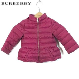 バーバリー(BURBERRY)のBURBERRY　バーバリー　ダウン　上着　アウター　コート　レッド系　92㎝(ジャケット/上着)