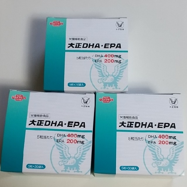 大正製薬(タイショウセイヤク)の大正DHA・EPA 5粒×30袋入り 3箱 食品/飲料/酒の健康食品(ビタミン)の商品写真