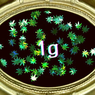 ホログラム 大麻 マリファナ HEMP ヘンプ 約1g 緑 グリーン green(デコパーツ)