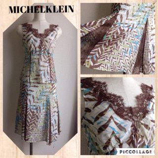 ミッシェルクラン(MICHEL KLEIN)のMICHELKLEIN総柄シフォンワンピ(セット/コーデ)