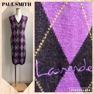 ポールスミス(Paul Smith)の美品PAUL SMITHニットワンピース(ひざ丈ワンピース)