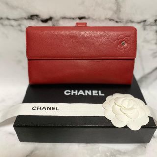 シャネル(CHANEL)の【良品☆】CHANEL 長財布 カメリア / レッド(その他)