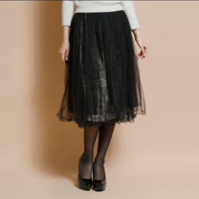 DOUBLE STANDARD CLOTHING(ダブルスタンダードクロージング)の値下げ☆ダブスタ チュールレーススカート レディースのスカート(ひざ丈スカート)の商品写真