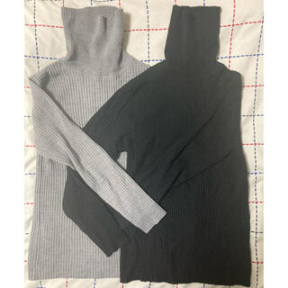 ユニクロ(UNIQLO)の【完売品】ユニクロ リブタートルネックセーター2枚セット(ニット/セーター)