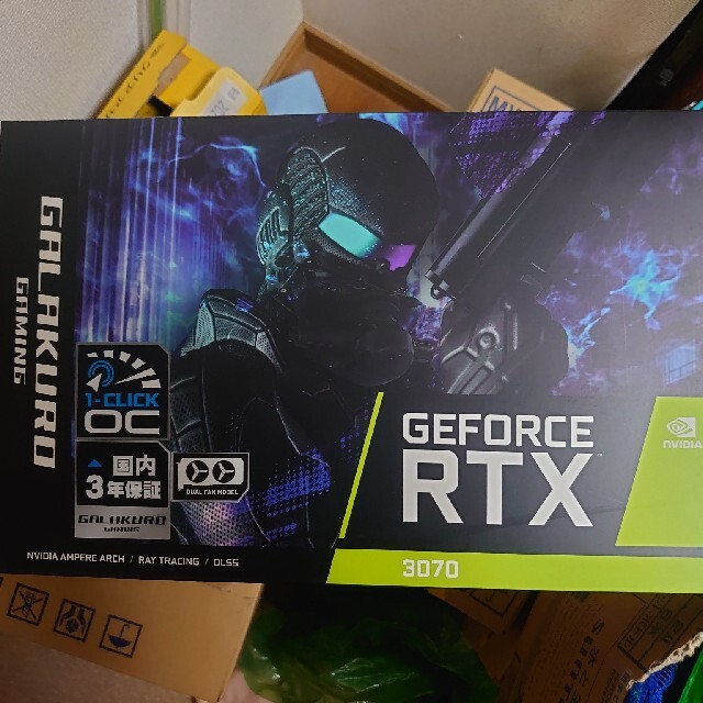 新品未開封品 玄人志向　GALAKURO　NVIDIA GEFORCE RTX○バックプレート