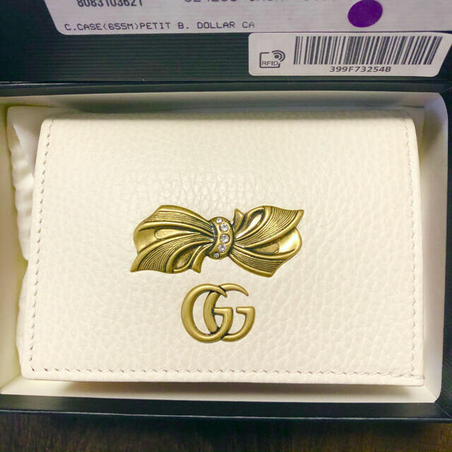 Gucci(グッチ)の♡新品未使用♡GUCCI GGマーモントリボン　コンパクト財布 レディースのファッション小物(財布)の商品写真