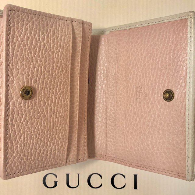 Gucci(グッチ)の♡新品未使用♡GUCCI GGマーモントリボン　コンパクト財布 レディースのファッション小物(財布)の商品写真