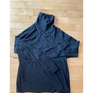 コモリ(COMOLI)のcomoli 20aw ウール天竺タートルネック　NAVY(Tシャツ/カットソー(七分/長袖))