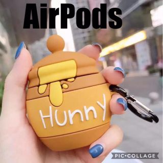 クマノプーサン(くまのプーさん)の新品 Airpods ケース プーさん ディズニー カバー キャラクター ハニー(モバイルケース/カバー)