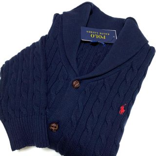 ポロラルフローレン(POLO RALPH LAUREN)の①点のみ☆新品 ラルフローレン ケーブルニットカーディガン 大人着用可能サイズ(カーディガン)