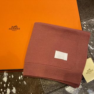 エルメス(Hermes)の新品　Hermès エルメス ベビーライン プルフ タオル　濃ピンク　ハンカチ(ハンカチ)