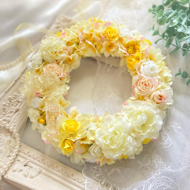 専用⭐︎フラワーリース⭐︎ふわふわパンパスグラス×キャメルカラー(31cm)