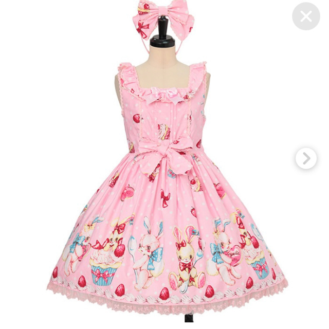 Angelic Pretty リリカルバニー おでかけJSK セット ピンク 中華の