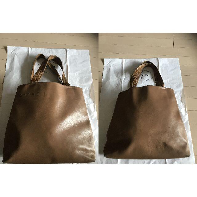 PRADA(プラダ)のリクエスト★良好品★プラダ★ALLレザー★大★稀少型押しロゴトートバッグポーチ付 レディースのバッグ(トートバッグ)の商品写真