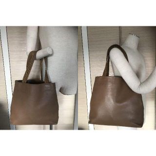 プラダ(PRADA)のリクエスト★良好品★プラダ★ALLレザー★大★稀少型押しロゴトートバッグポーチ付(トートバッグ)