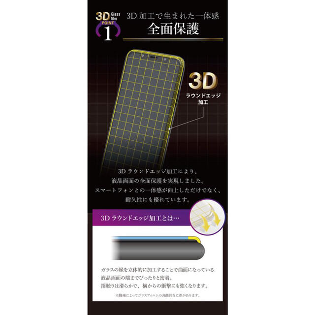 強化ガラス液晶保護フィルム スマホ/家電/カメラのスマホアクセサリー(保護フィルム)の商品写真