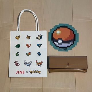 ジンズ(JINS)のJINS ポケモンコラボ　眼鏡ケース、眼鏡拭き、紙袋(キャラクターグッズ)