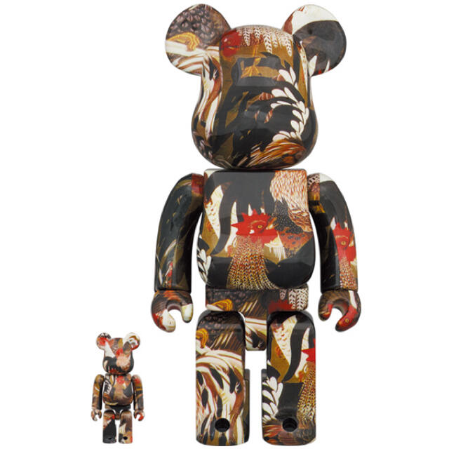 4個セット BE@RBRICK 伊藤若冲「群鶏図」100% & 400%