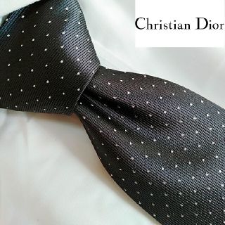 クリスチャンディオール(Christian Dior)のクリスチャンディオール　ハイブランド　ネクタイ　黒　ブラック　礼装　超美品(ネクタイ)