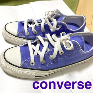 コンバース(CONVERSE)のconverse 紫　23㎝(スニーカー)
