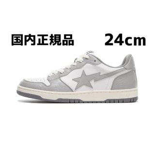 アベイシングエイプ(A BATHING APE)の24cm■BAPE COURT STA "LIGHT GRAY/CREAM"(スニーカー)