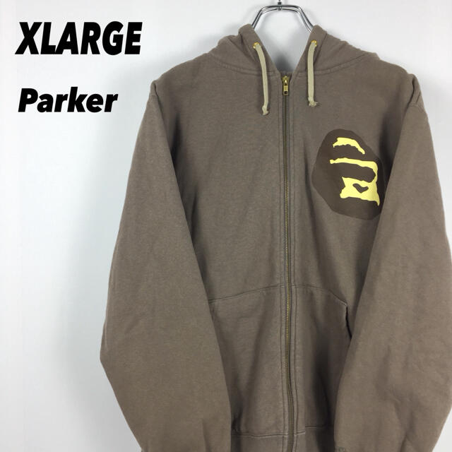 XLARGE(エクストララージ)の古着 90s XLARGE エクストララージ パーカー アースカラー メンズのトップス(パーカー)の商品写真