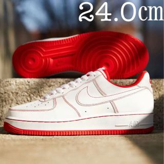 ナイキ(NIKE)の24.0㎝ NIKE エアフォース1 '07 ホワイト レッド AF1(スニーカー)