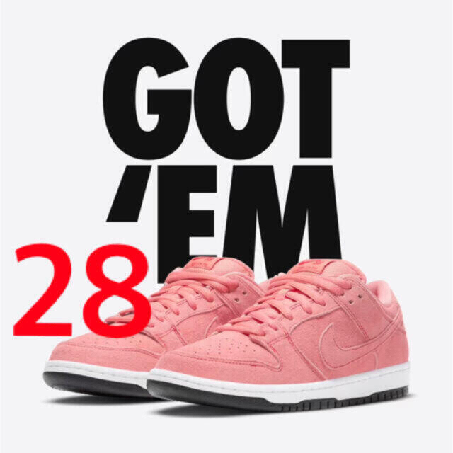 NIKE SB DUNK LOW PRO PRM PINK PING 28cm