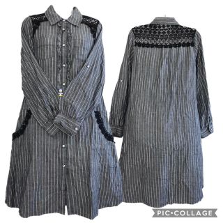 アクシーズファム(axes femme)の194.シャツワンピース(ひざ丈ワンピース)