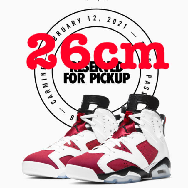 メンズNIKE AIR JORDAN 6 RETRO Carmine カーマイン