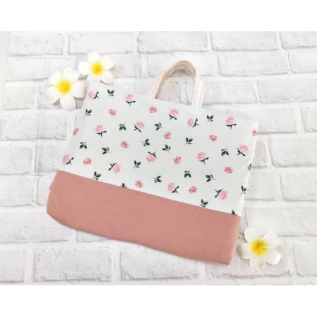 ハンドメイド 巾着袋 お弁当袋 レッスンバッグ 手提げ袋 女の子 花柄