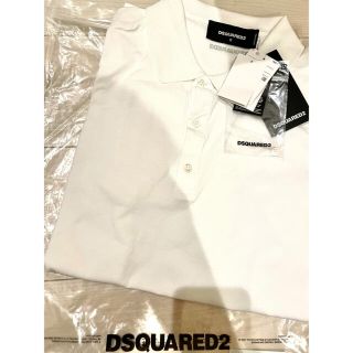 ディースクエアード(DSQUARED2)の⭐︎Dsquared2 白ポロシャツ　ゴルフ　Sサイズ新品未使用⭐︎(ポロシャツ)