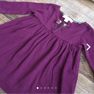 バーバリー(BURBERRY) 子供 ワンピース(女の子)(パープル/紫色系)の