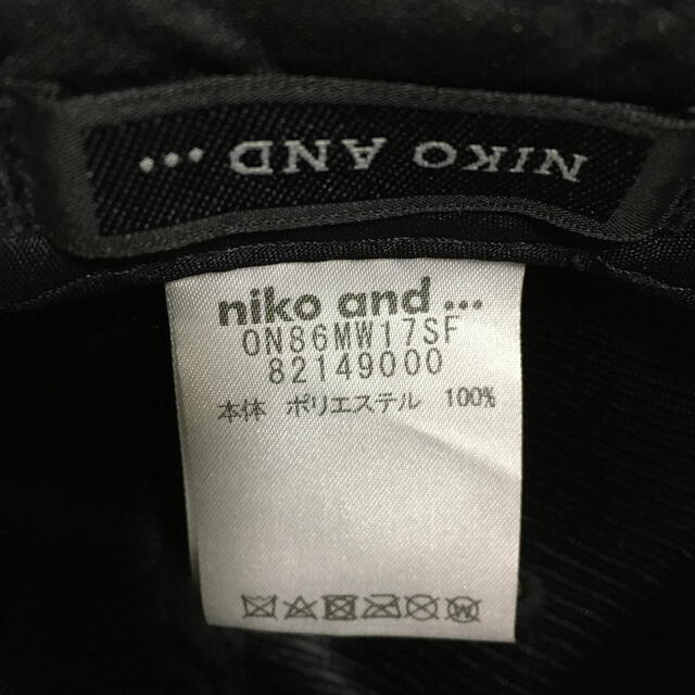 niko and...(ニコアンド)のniko and ... キャップ　黒　ON86MW17SF 82149000 メンズの帽子(キャップ)の商品写真