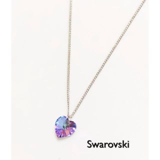 スワロフスキー(SWAROVSKI)の大人キレイ／シンプル　ハート　スワロフスキーネックレス　★カラーお選び頂けます★(ネックレス)