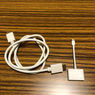 アイフォーン(iPhone)の純正Apple Lightning - Digital AVアダプタ+ HDMI(映像用ケーブル)