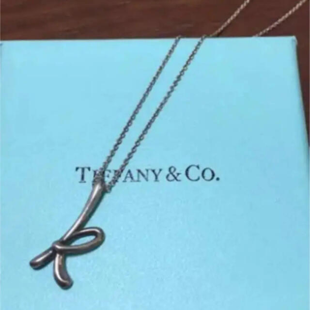 Tiffany & Co  無地 ネックレス イニシャル k