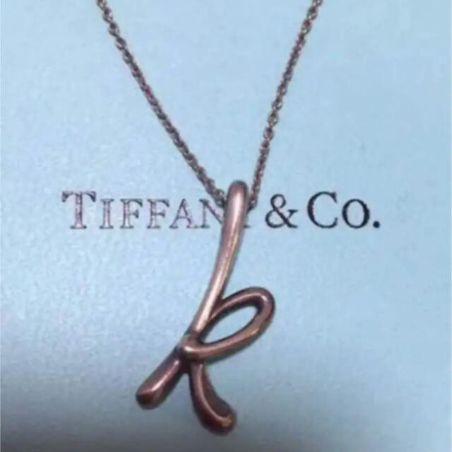 Tiffany & Co. - Tiffany & Co 無地 ネックレス イニシャル kの通販 by