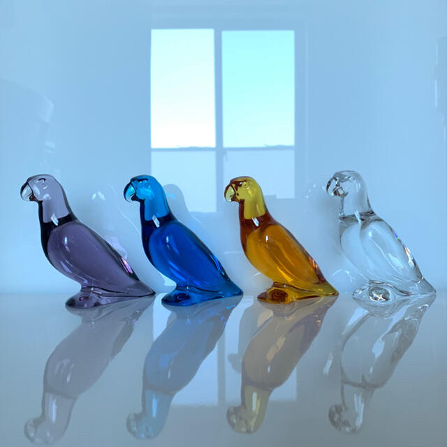 ✯ 極レア バカラ インコ オウム 鳥 酉 クリスタル 天然石 置物 ペット