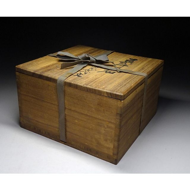 錦光山 造 青磁古代文 茶碗 菓子器 茶道具 共箱付 径約20cm t72133