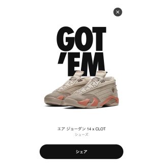 ナイキ(NIKE)のNIKE CLOT AIR JORDAN 14 LOW TERRACOTTA(スニーカー)