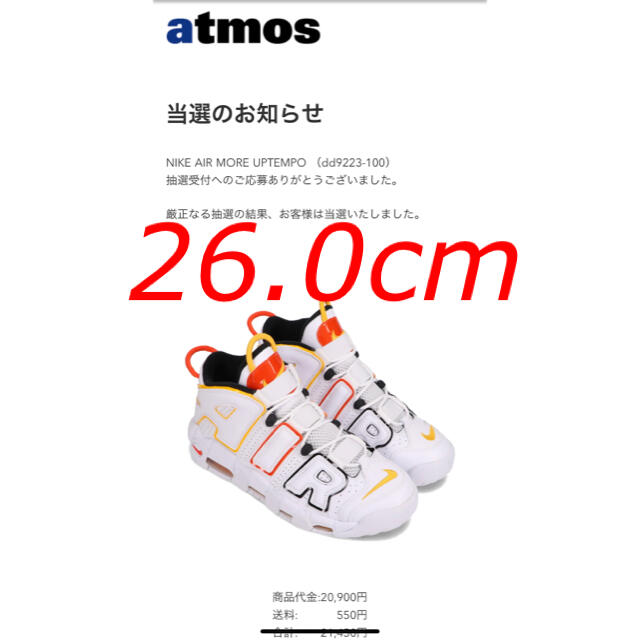 NIKE AIR MORE UPTEMPO モアテン 26.0cmのサムネイル