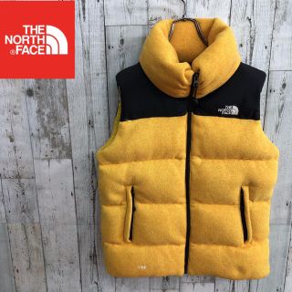 ザノースフェイス(THE NORTH FACE)の美品★ ノースフェイス　ダウンベスト　ニット素材　レディースM(ダウンベスト)