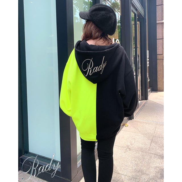 Rady - rady Sサイズ ネオンイエロー ブラック セットアップ フーディ